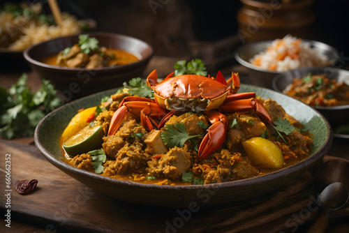 A traditional sri lankan spicy crab curry, Special for tourists.