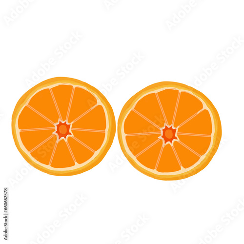 Illustration of orange slices 