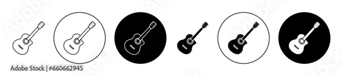 Foto Acoustic guitar icon set