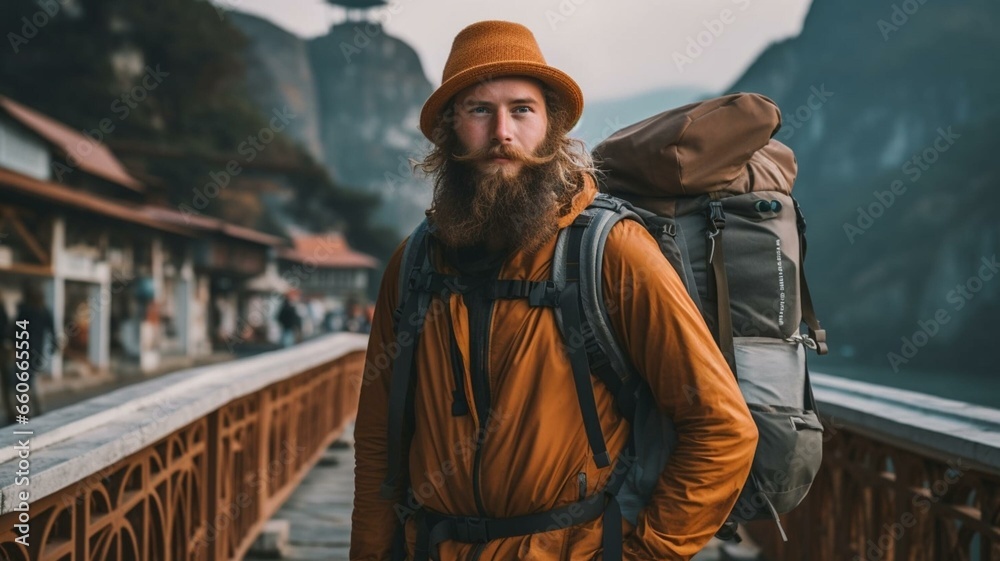 Traveler on a bridge Traveler on a bridge