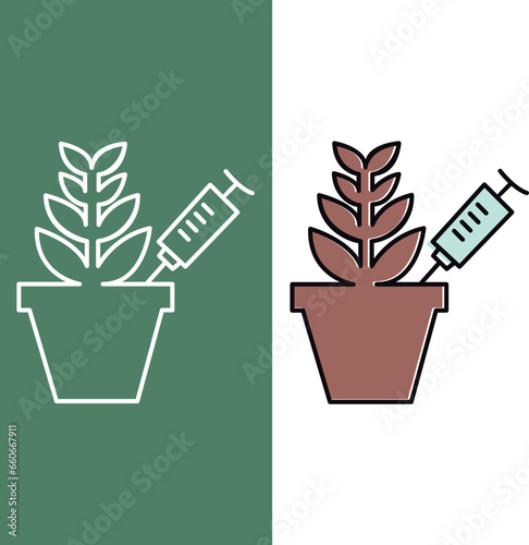 genetically modified plant gmo icon