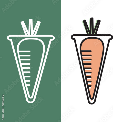 gmo crop icon fruit or carrot