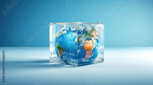 Thawing Earth: Climate Change Visualized in a Melting Globe