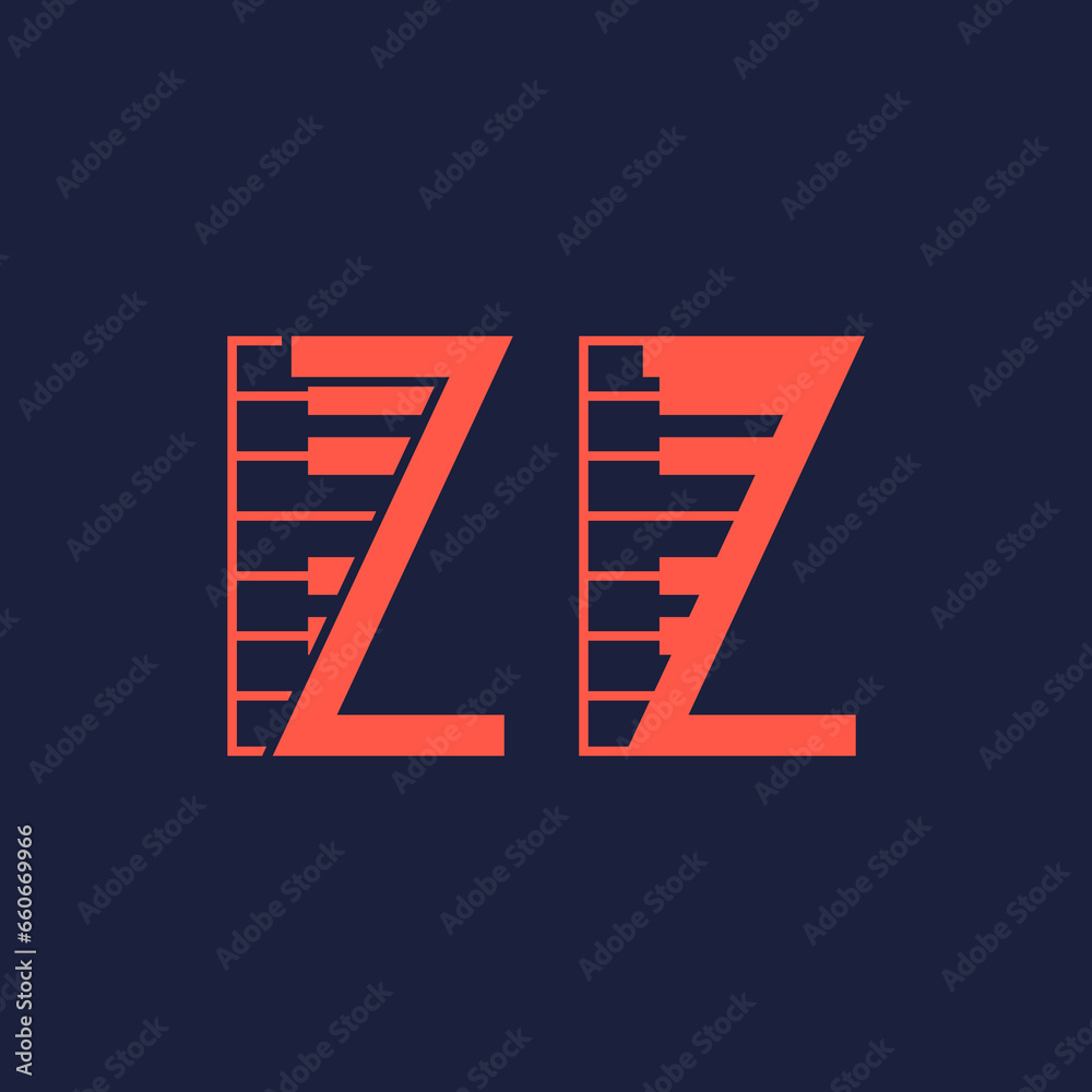 Piano logo, Keyboard logo, Musical logo, Music keyboard logo, Piano