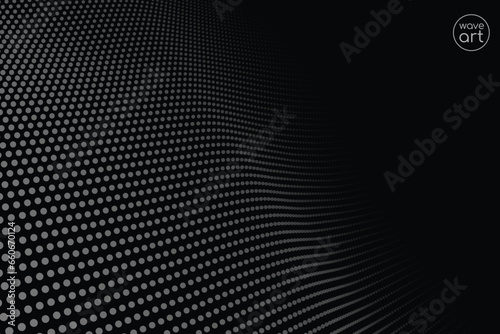 Digital plexus of glowing dots. Futuristic digital background for Science and technology
