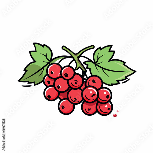 Currant in cartoon, doodle style. 2d vector illustration in logo, icon style. AI Generative