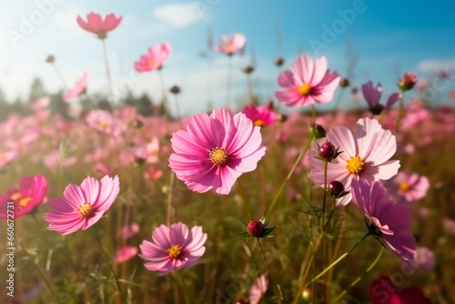Flores rosadas de anémonas al aire libre en día soleado en primavera-verano en primer plano. Imagen delicada de ensueño de la belleza de la naturaleza. © ACG Visual