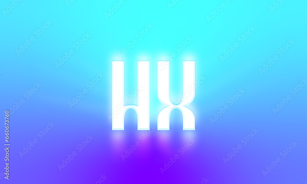 glowing letters initials reflections rays of light turquoise background