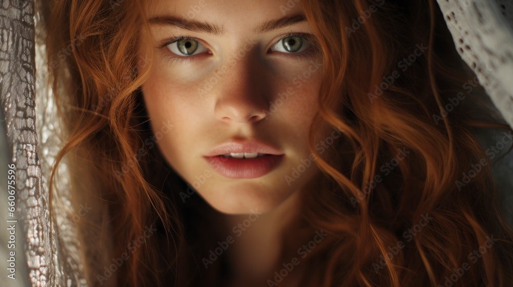 Closeup young woman Closeup young woman