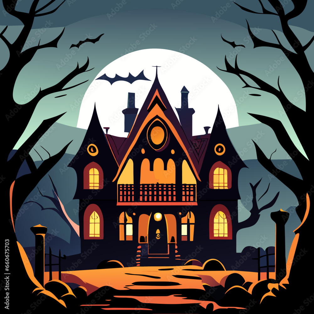 halloween house on a hill