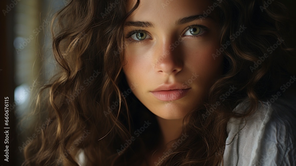 Fototapeta premium Closeup young woman
