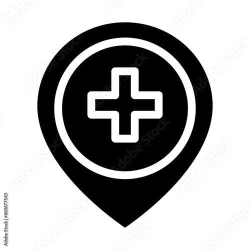 Solid Heart Location icon