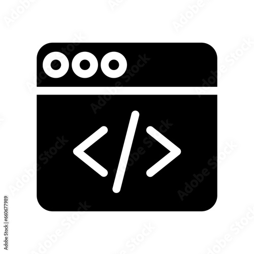 Solid Website Code icon