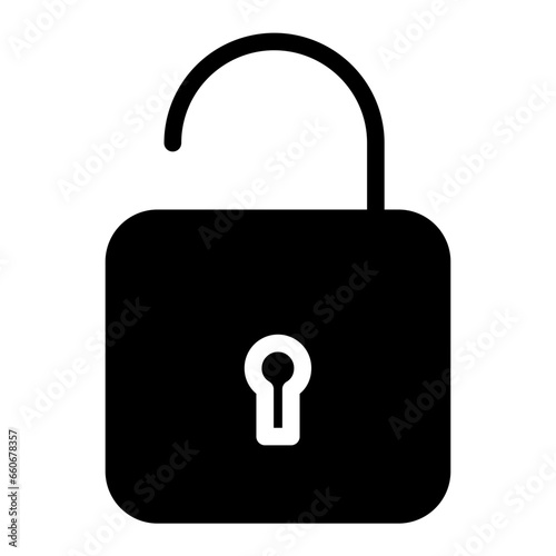 Solid Human mind Unlock icon