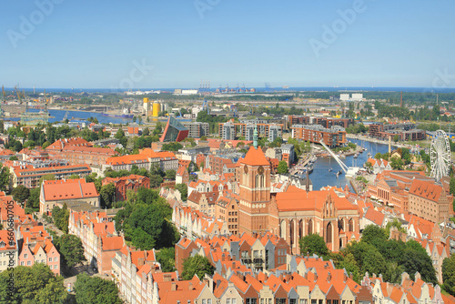 Panorama of Gdańsk from the tower of St. Mary's Basilica