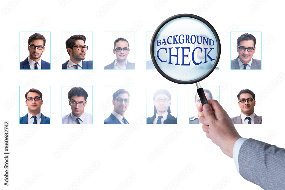 Concept of background security check Concept of background security check