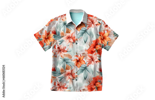 floral hawaiian shirt lies, png file of isolated cutout object on transparent background. photo