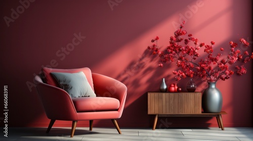 Colorful interior and armchair