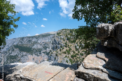 Summer view of Vikos gorge, Zagori, Epirus, Greece photo