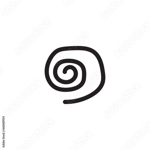 spiral doodle line for decoration