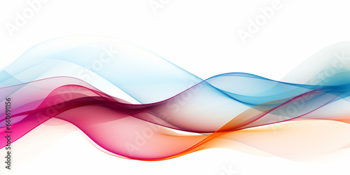 abstract background with smooth colorful lines on white background