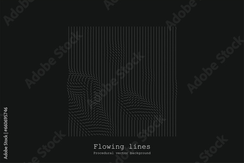 Abstract Line Matrix Pattern. Noise Flow Dynamic.