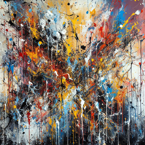 Abstrack colorful background concept, creative design for prints, posters, cards...An abstract expressionist painting vibrant colors, reflecting the inner emotions and turmoil