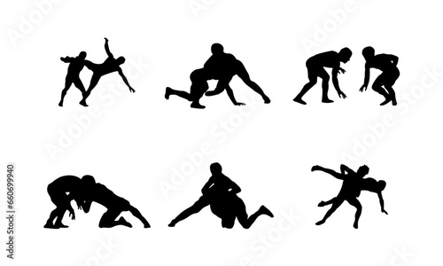 wrestling SILHOUETTES photo