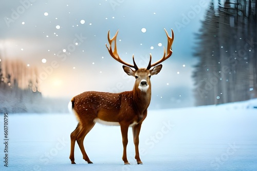 deer in winter © zaroosh