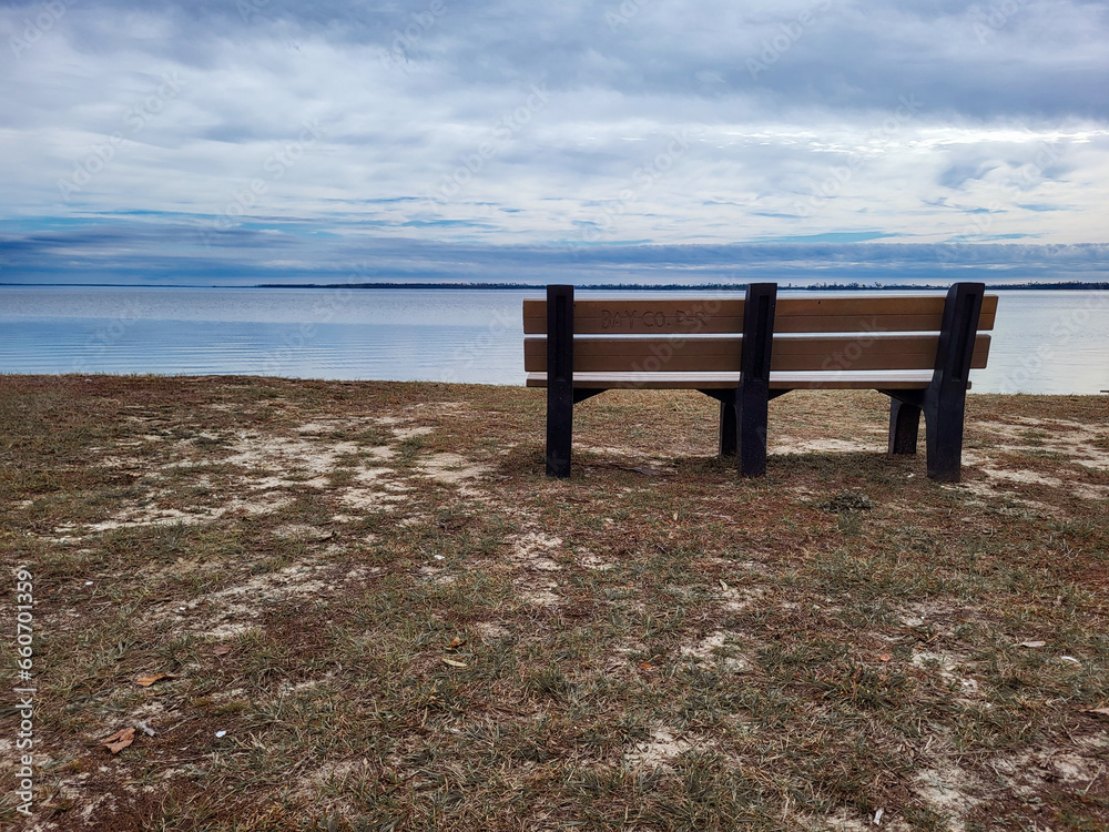 bench on the beach