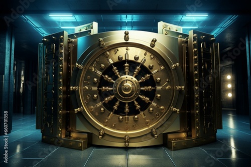 Accessing secure bank vault. Generative AI