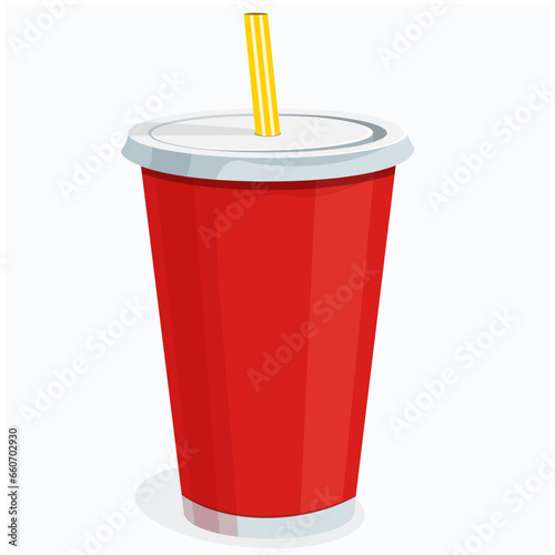 cup with straw for drinks