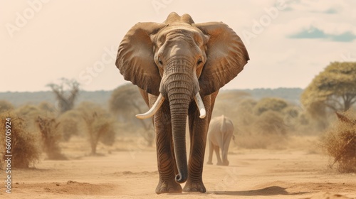 male elephant background