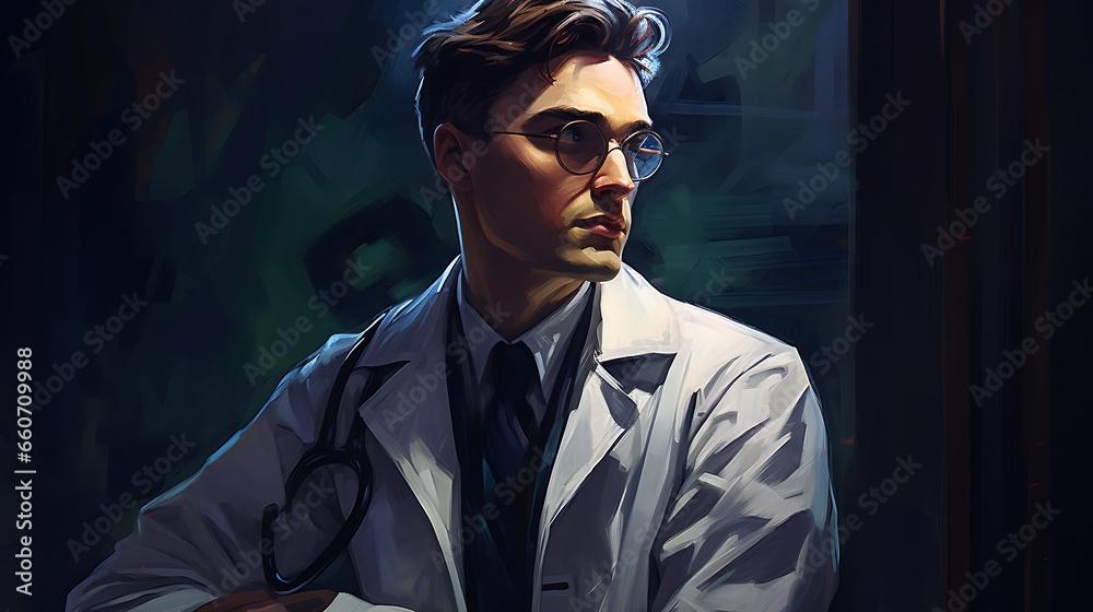 Fototapeta premium portrait of a young doctor