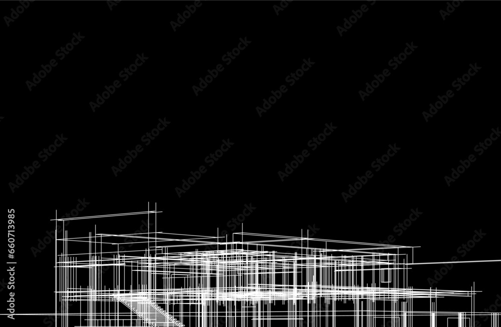 Abstract architectural background vector drawing Abstract architectural background vector drawing