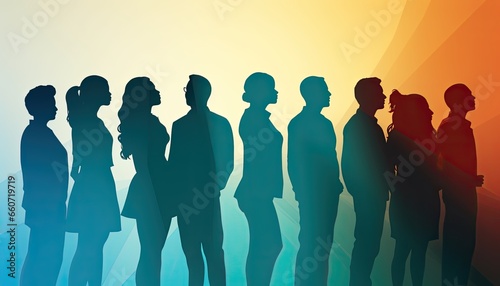group of people in silhouette,business,diversity 