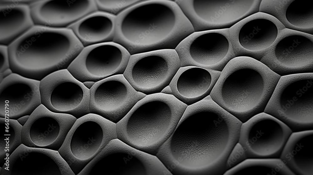 Closeup of a rubber surface with large, irregularly shaped bumps that are smooth to the touch. The surface is also slightly squishy and has a matte finish. Closeup of a rubber surface with large, irregularly shaped bumps that are smooth to the touch. The surface is also slightly squishy and has a matte finish.