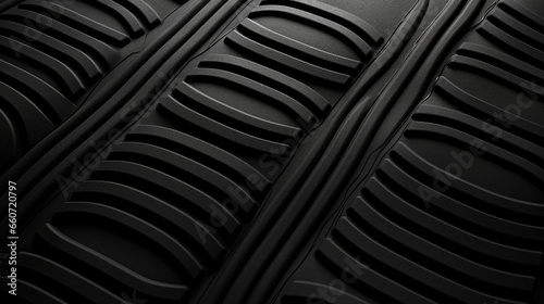 Texture of randomly spaced ribbed rubber, giving a unique and irregular pattern that adds depth and interest to its overall look.