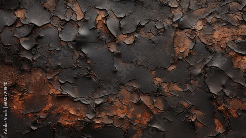 Texture of ripped and melted rubber, creating a unique blend of smooth and rough surfaces. The rubber appears to have melted and dripped down, creating a gritty, bumpy texture.