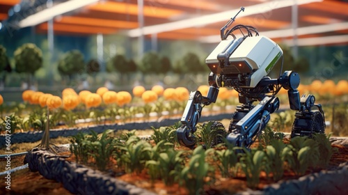 robot technology system to supervise modern advanced agriculture