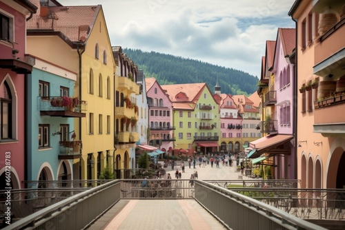 Kirchberg an der Raab: Austrian city in Styria. Generative AI photo