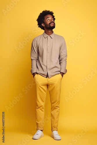 Image of confident afro african male model with a smile, cool attitude or mindset and alpha channel for fashion style advertising.