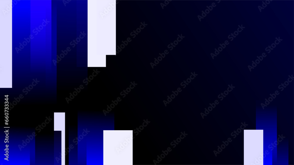 Glowing blue scares and rectangles over dark night presentation background
