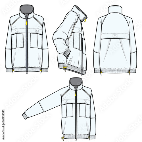 Oversized Windbreaker Jacket (Men or Women) Vector File Illustrator File and JPG