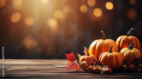 autumn still life with pumpkin