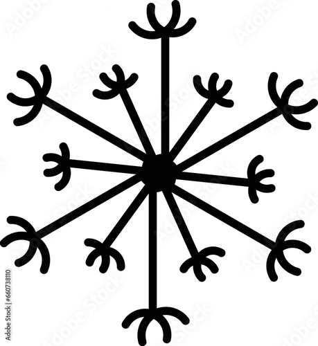 Silhouette of a dandelion fluff