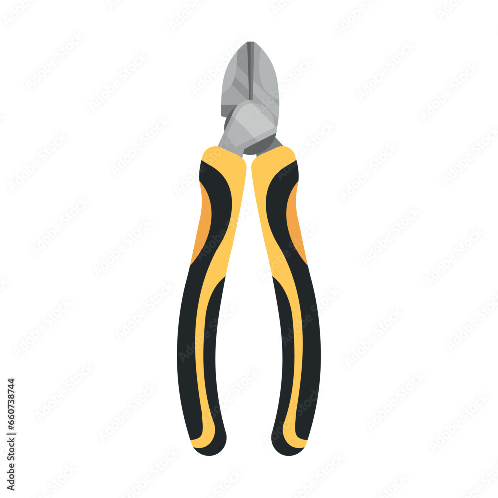 Side cutting pliers on white background Side cutting pliers on white background
