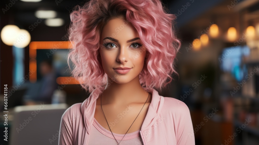 portrait of a woman in a restaurant portrait of a woman in a restaurant