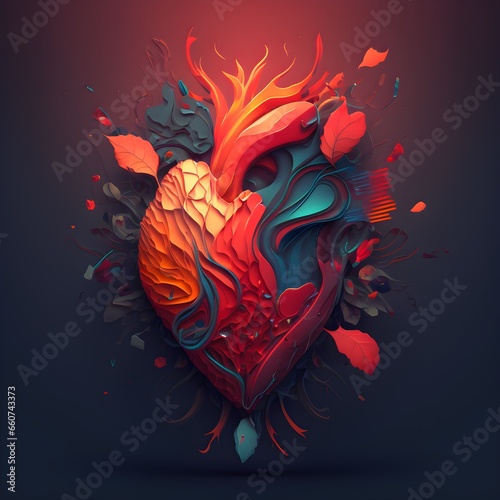 Valentines day 5 Beautiful Vector Art Design4 designed in illustrator curvilinear vector polygons intricate detailing 16 themedcolors awardwinning 2d design flat design ultradetailed visionary  photo