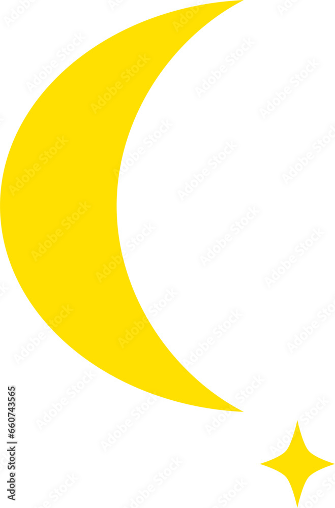 Sparkling moon and star illustration Sparkling moon and star illustration